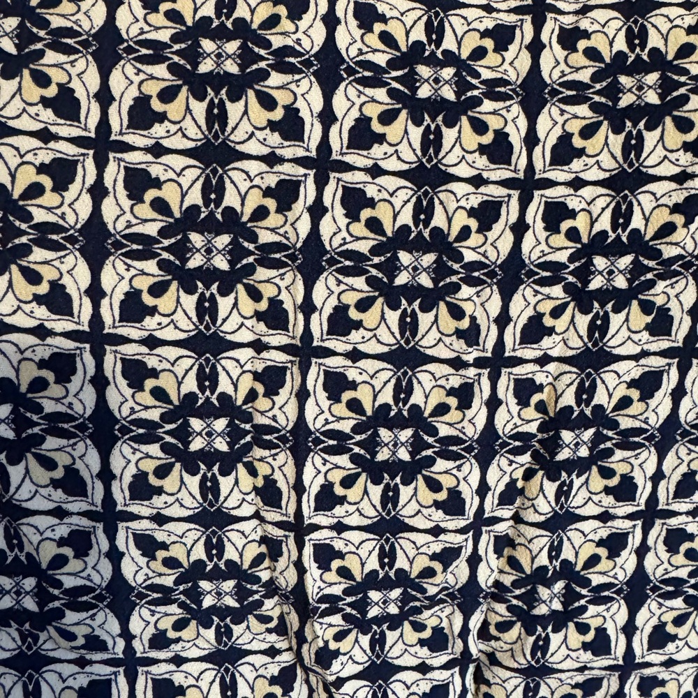 LIZ CLAIBORNE   Navy/White Print Sleeveless SPRING/SUMMER TOP       XLARGE    #S - Picture 10 of 10